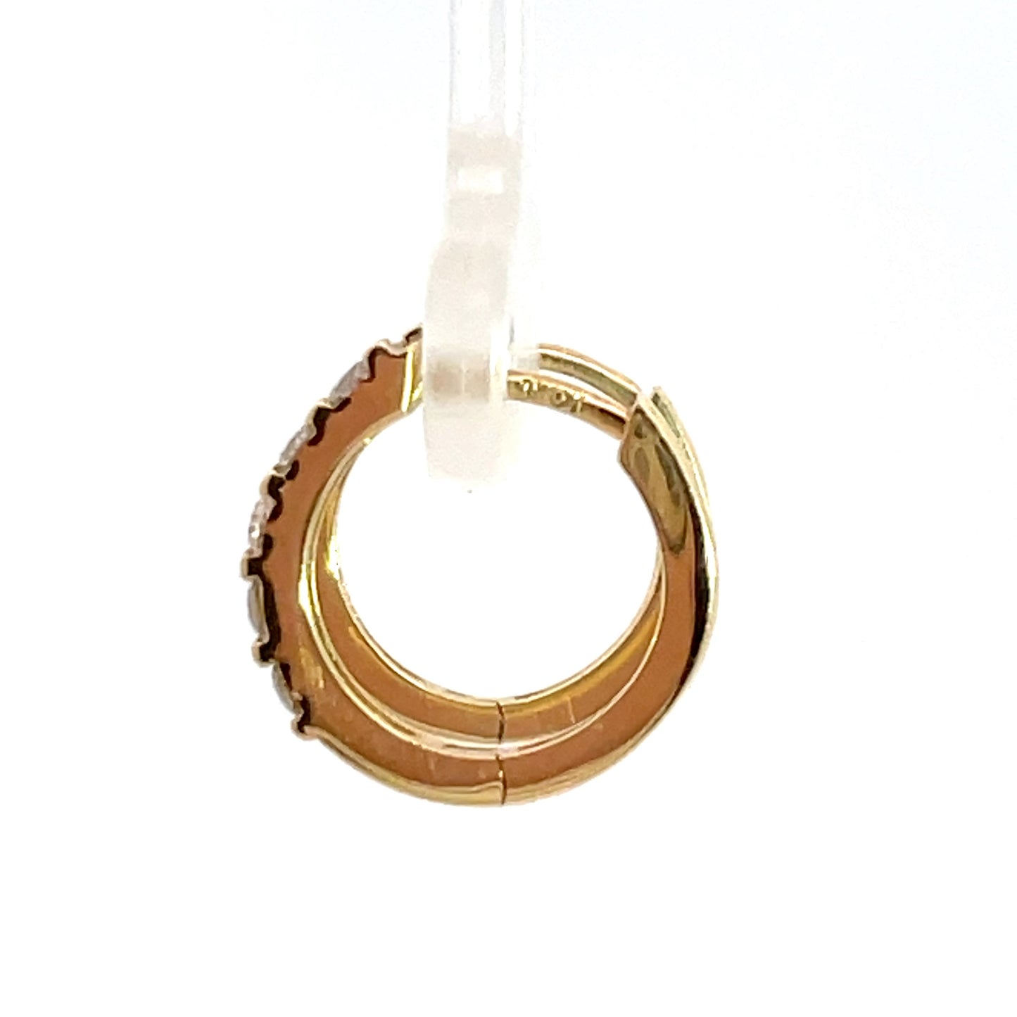 18ct Yellow Gold Diamond set Huggies 0.33ct