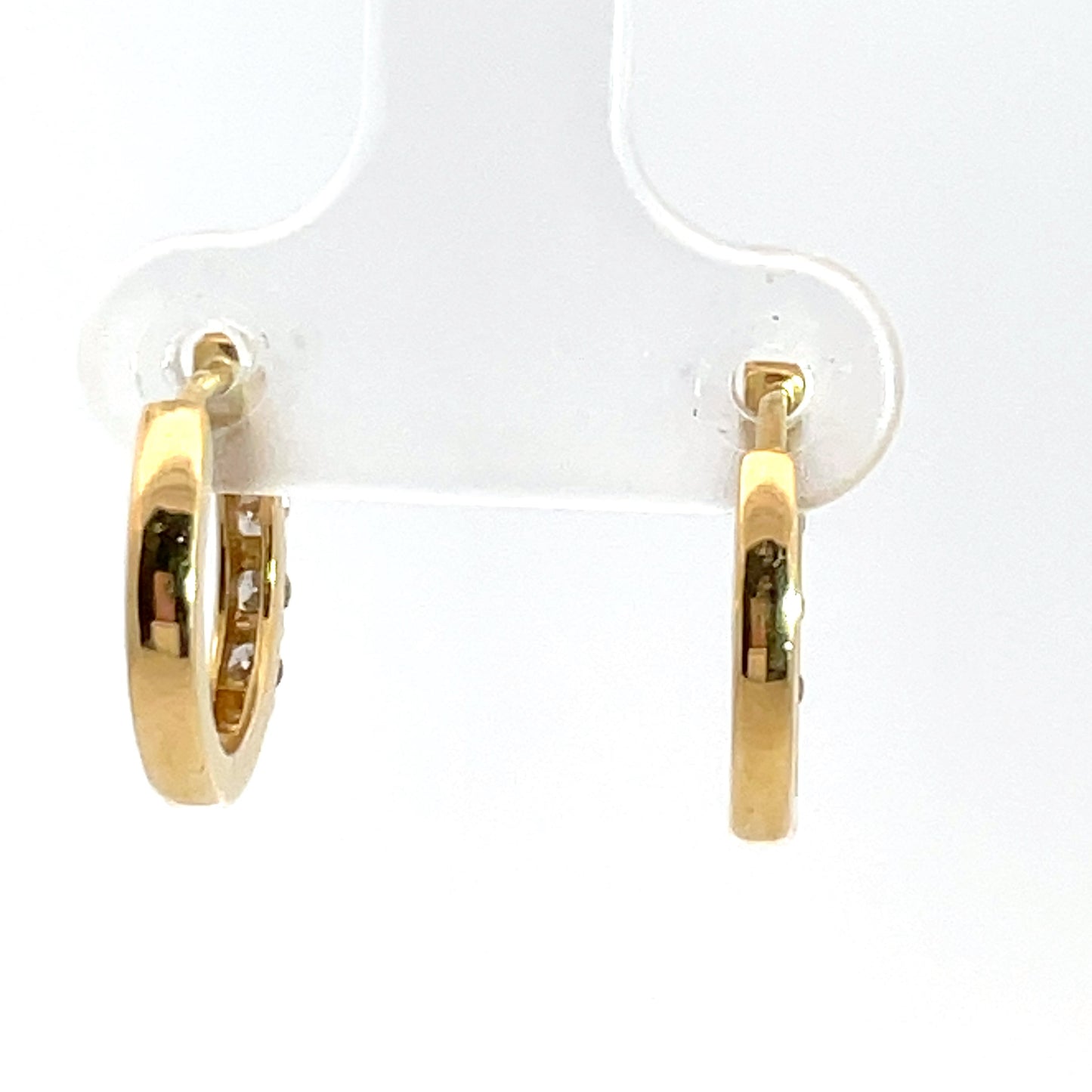 18ct Yellow Gold Diamond set Huggies 0.33ct