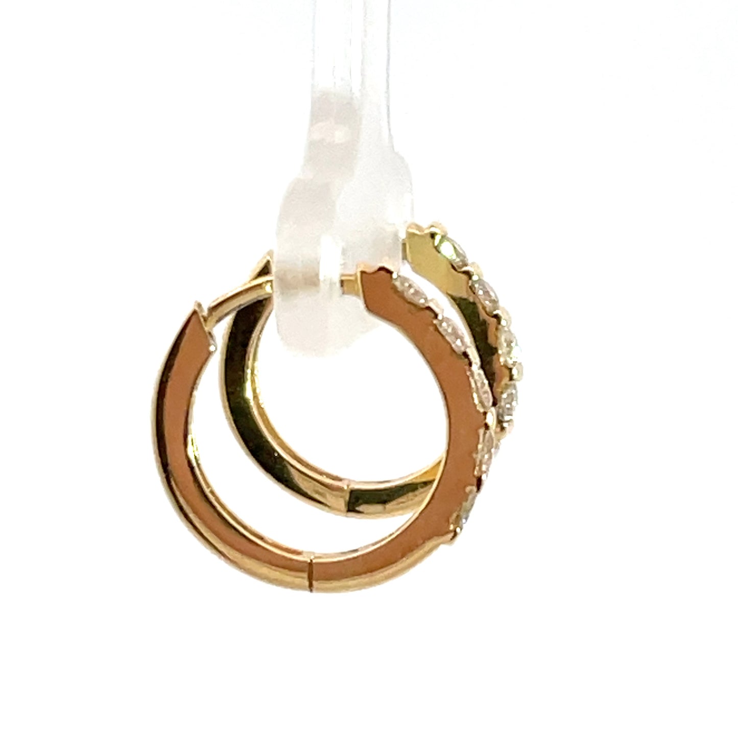 18ct Yellow Gold Diamond set Huggies 0.33ct