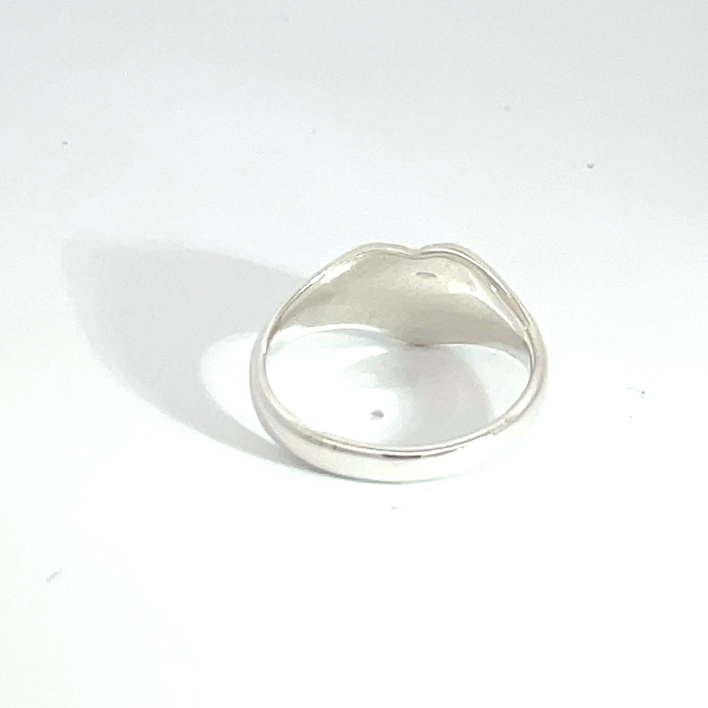 Sterling Silver Heart Signet Ring small