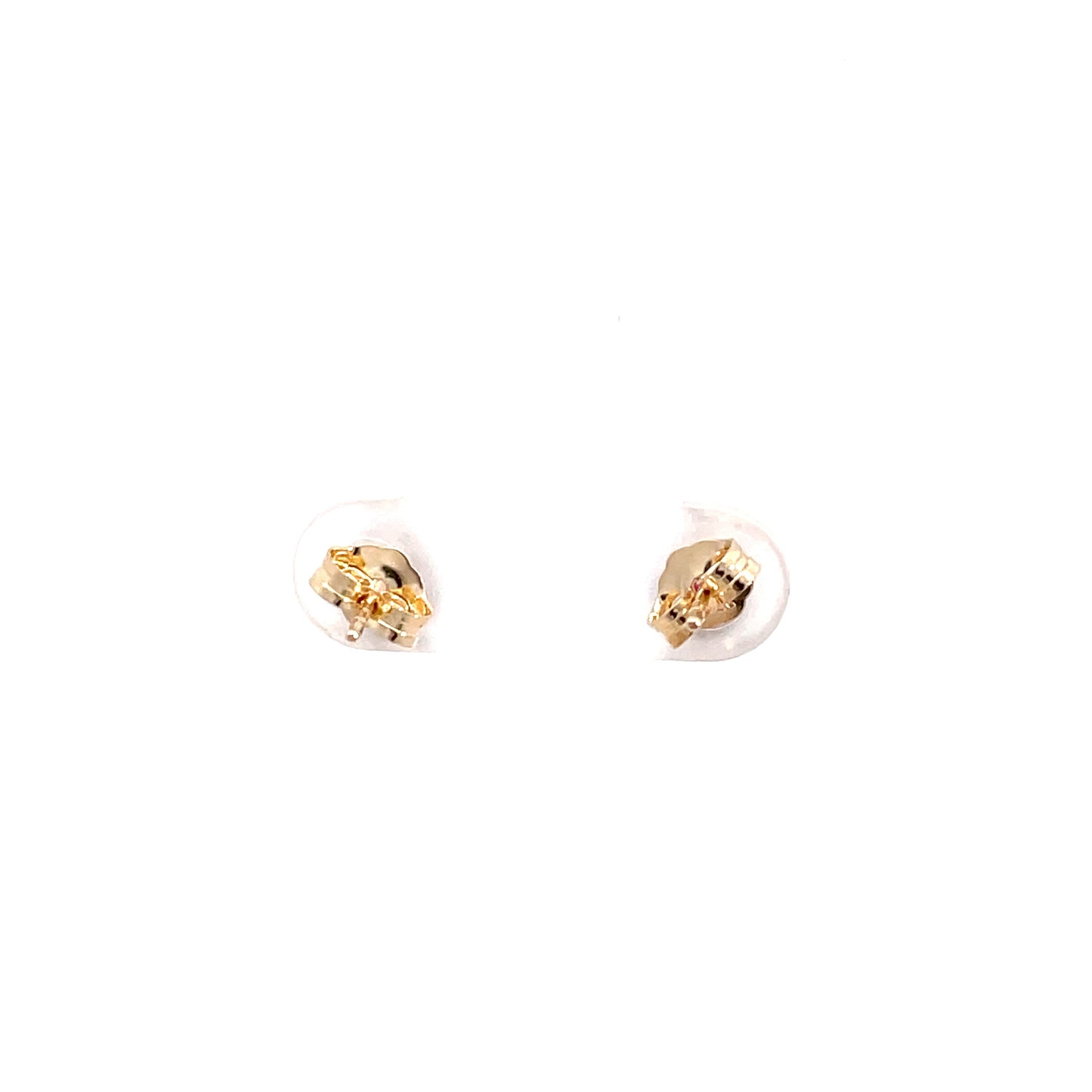 9ct White and Yellow Gold Ruby and Diamond Studs