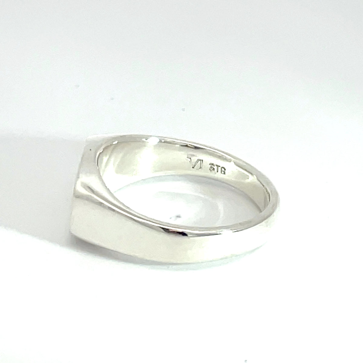 Small Rectangle Riding Ring Sterling Silver Rectangle Signet Ring small – Village Jeweller