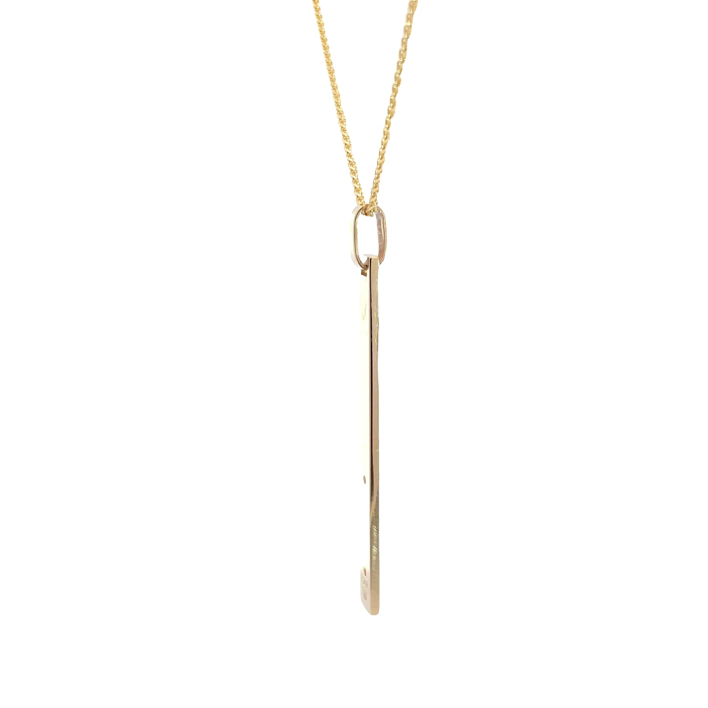 9ct Yellow Gold Diamond Leaf Pendant and Chain