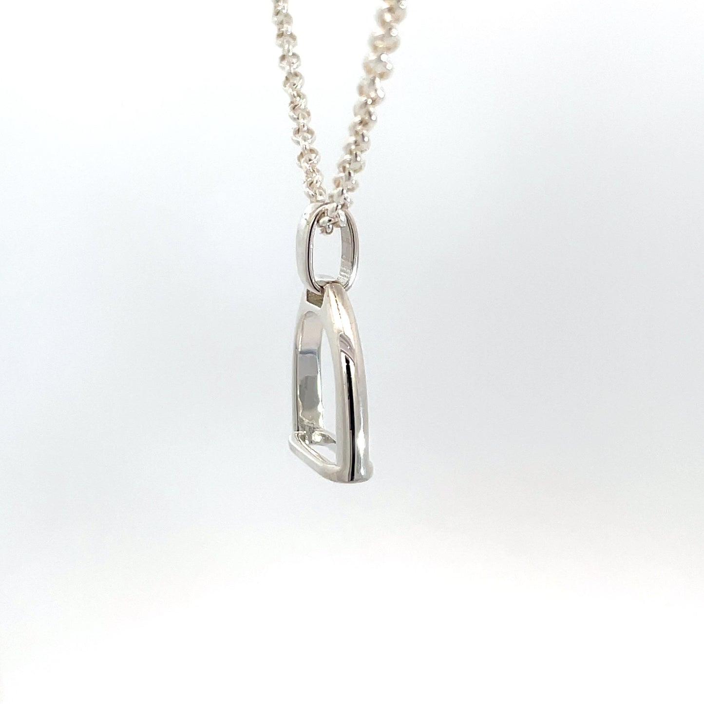 Sterling Silver Stirrup Pendant and chain