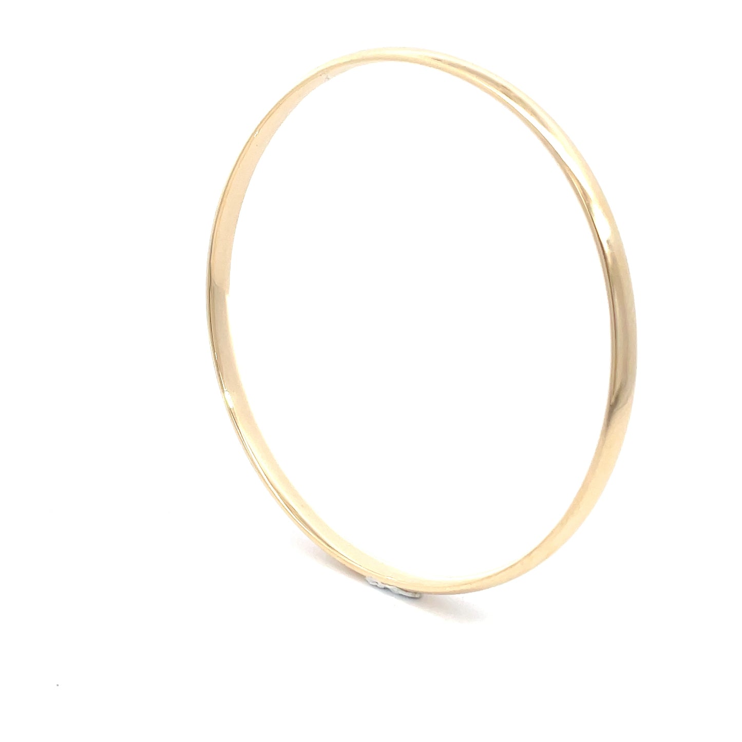 9ct Yellow Gold Round 4mm Bangle