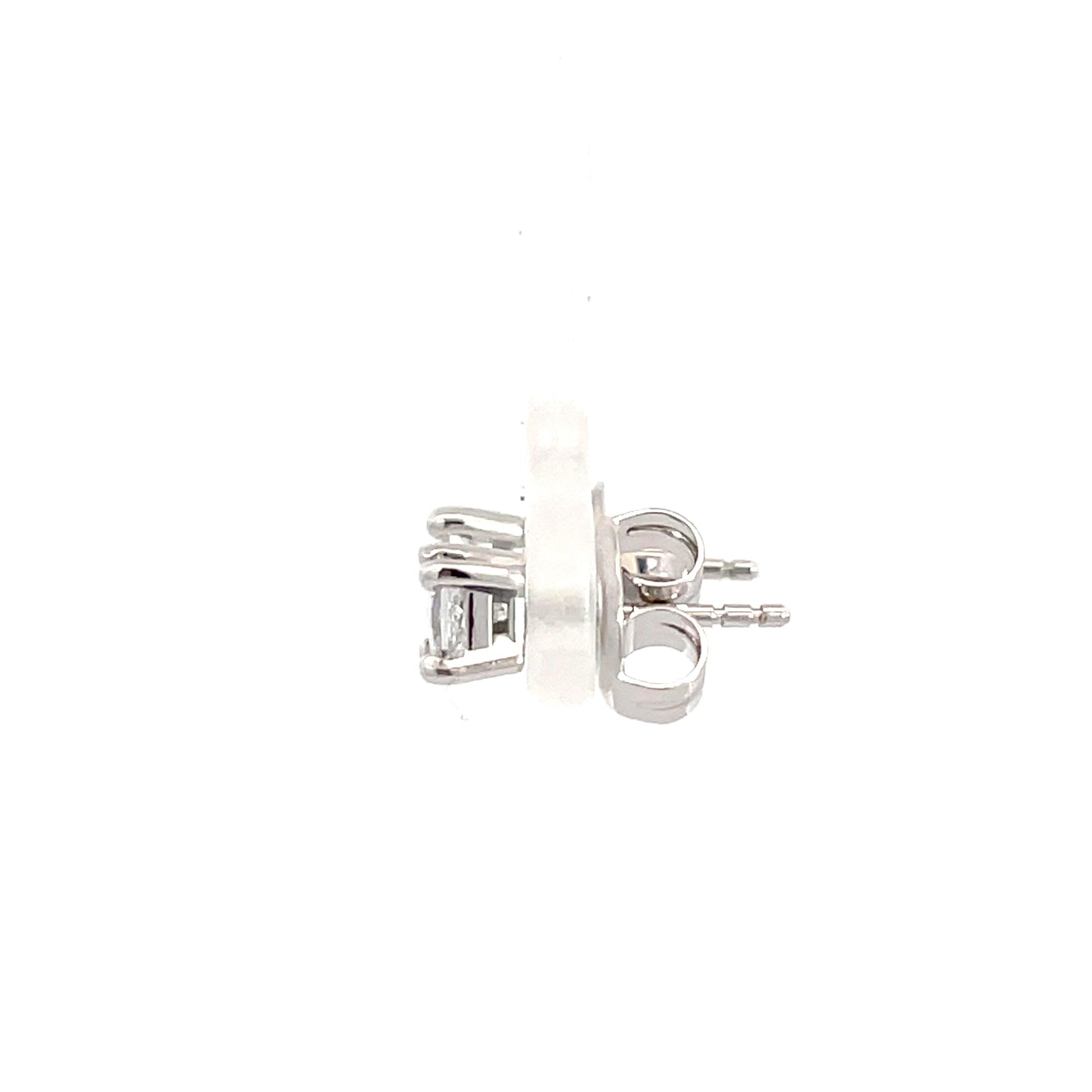 18ct White Gold Princess Cut Stud Earrings 0.66ct