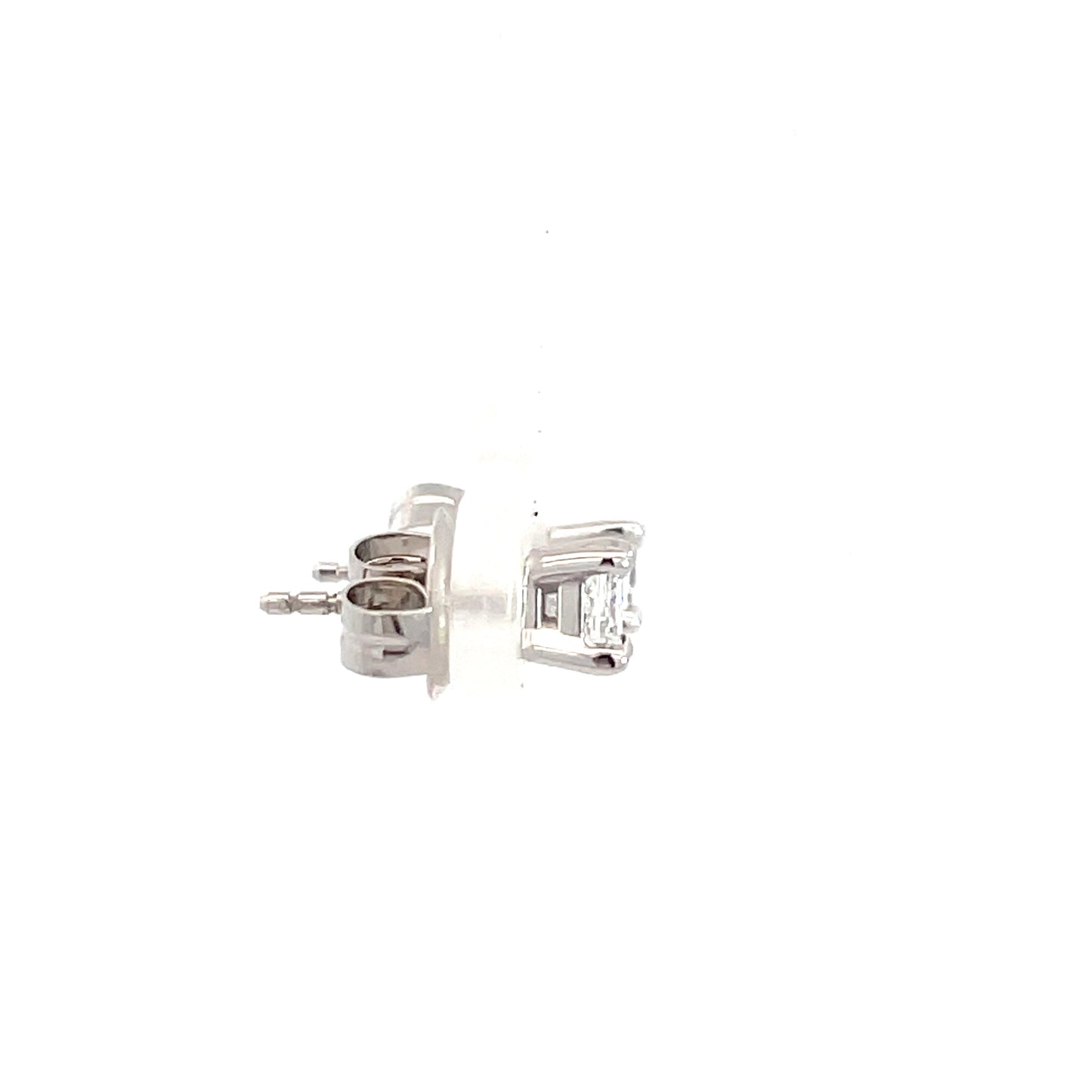 18ct White Gold Princess Cut Stud Earrings 0.66ct