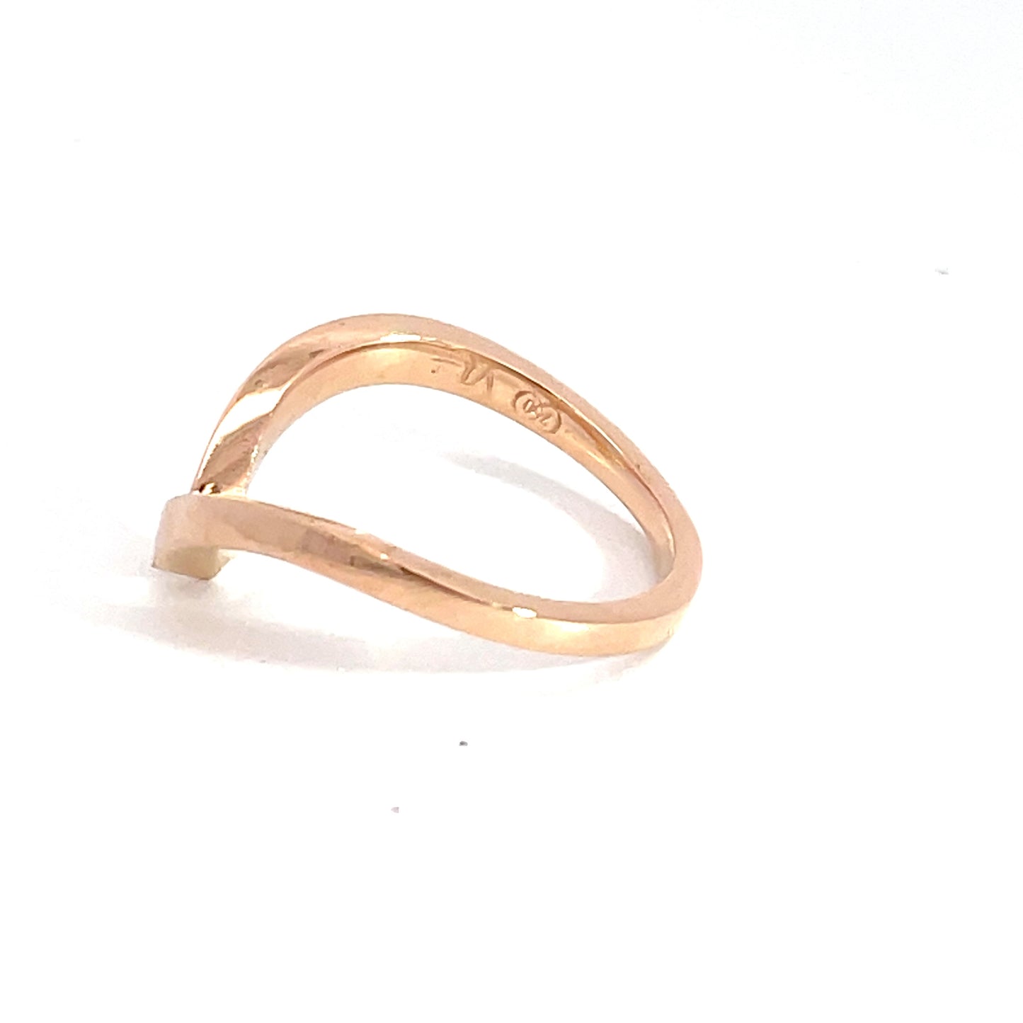 18ct Rose Gold V Ring