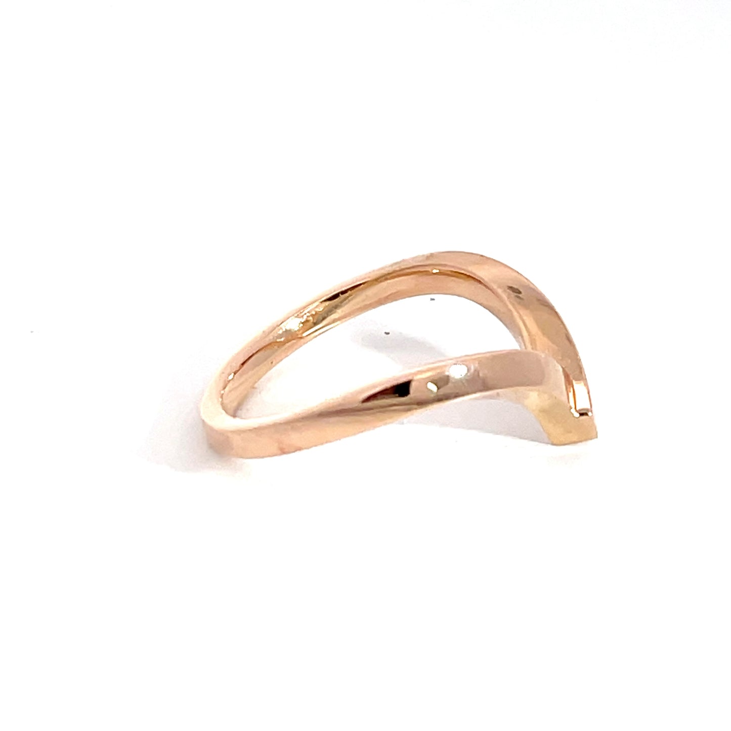 18ct Rose Gold V Ring