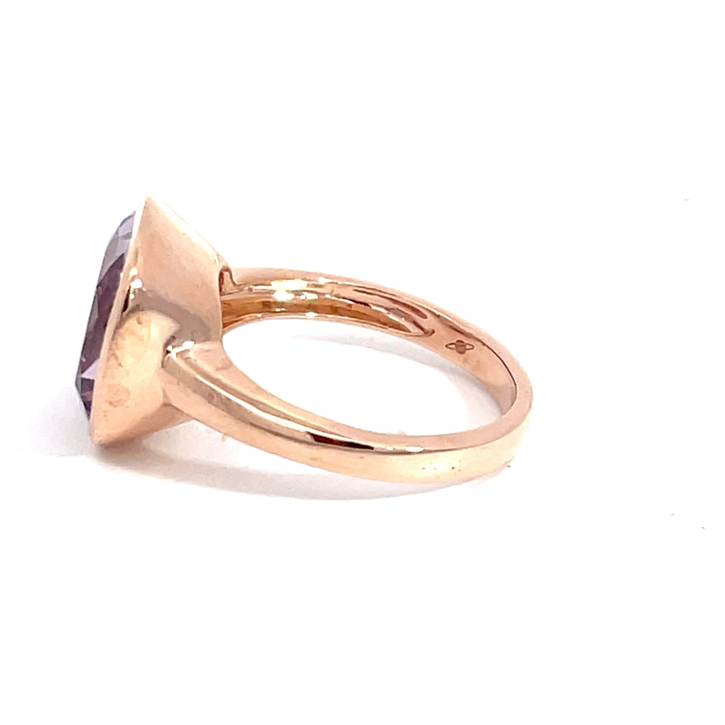 9ct Rose Gold Cushion Pink Amethyst Ring