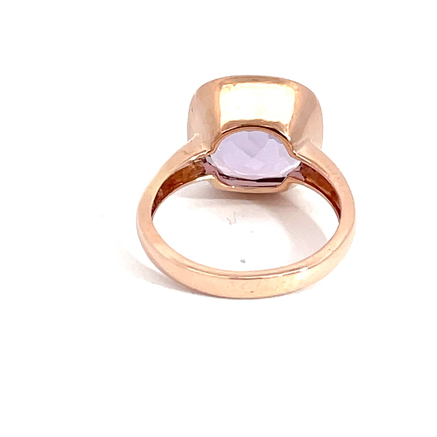 9ct Rose Gold Cushion Pink Amethyst Ring