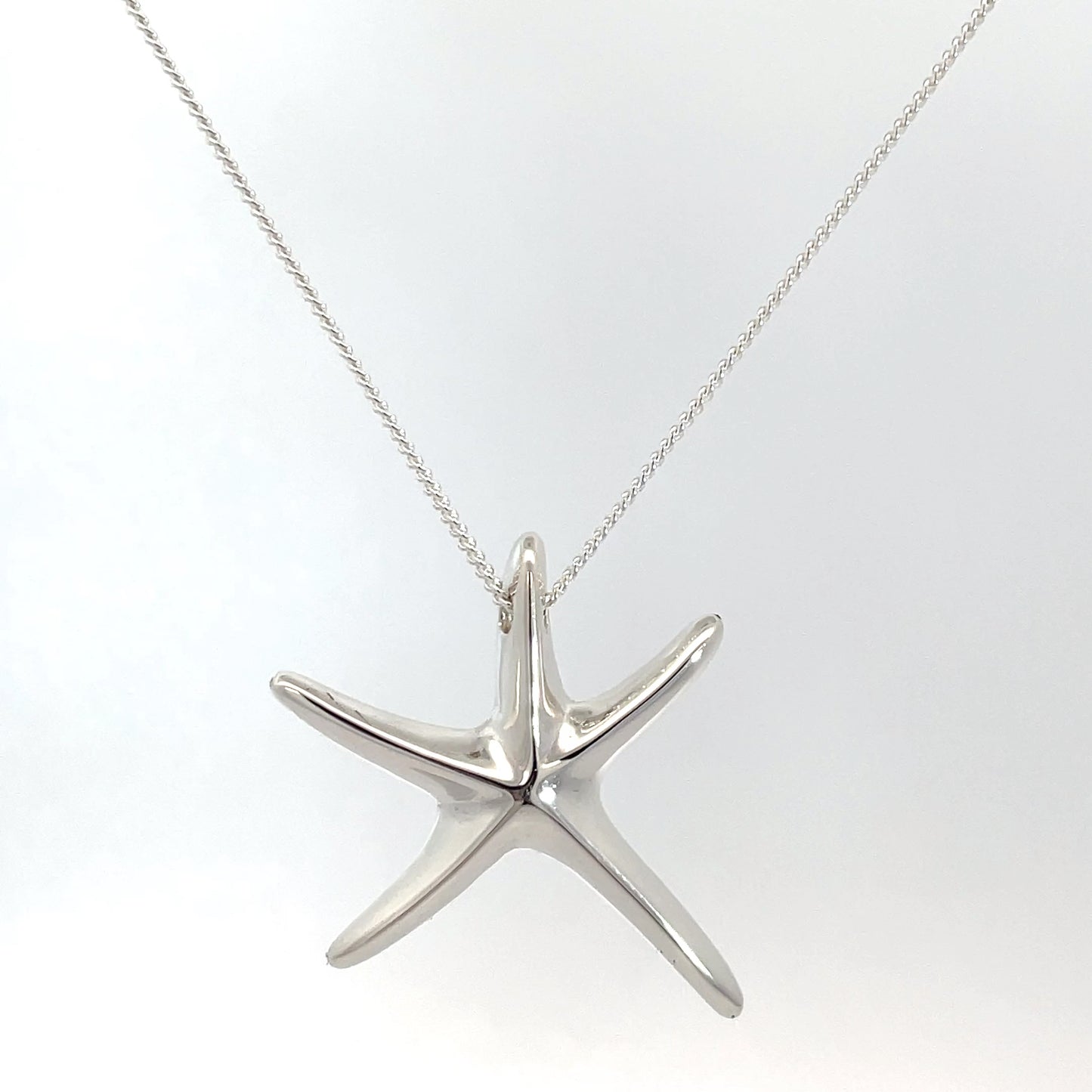 Sterling Silver Starfish Pendant and Chain