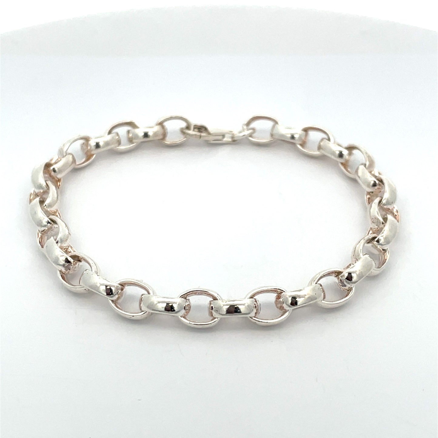 Sterling Silver Oval Heavy Weight Belcher Bracelet