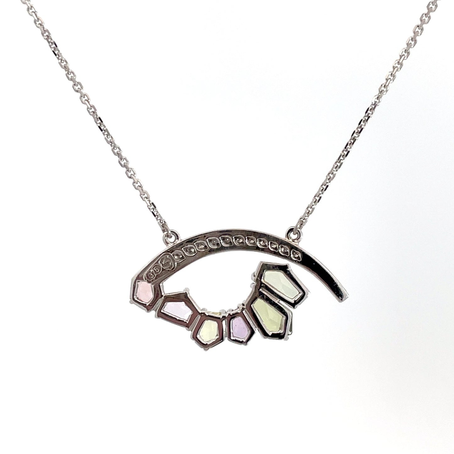 Lightbox 6 Rose Cut Sapphire & Diamond Necklace