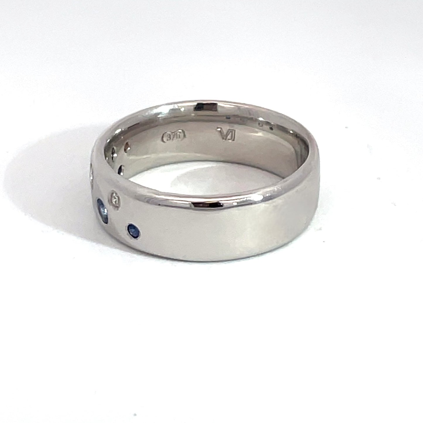 9ct White Gold Sapphire and Diamond Cluster Ring