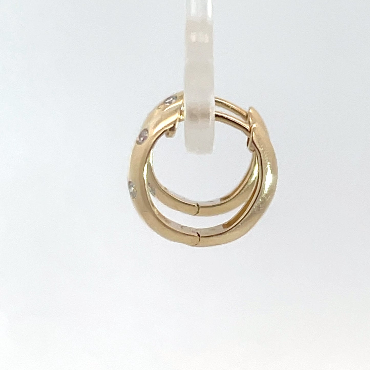 9ct Yellow Gold Diamond Huggies 0.12ct