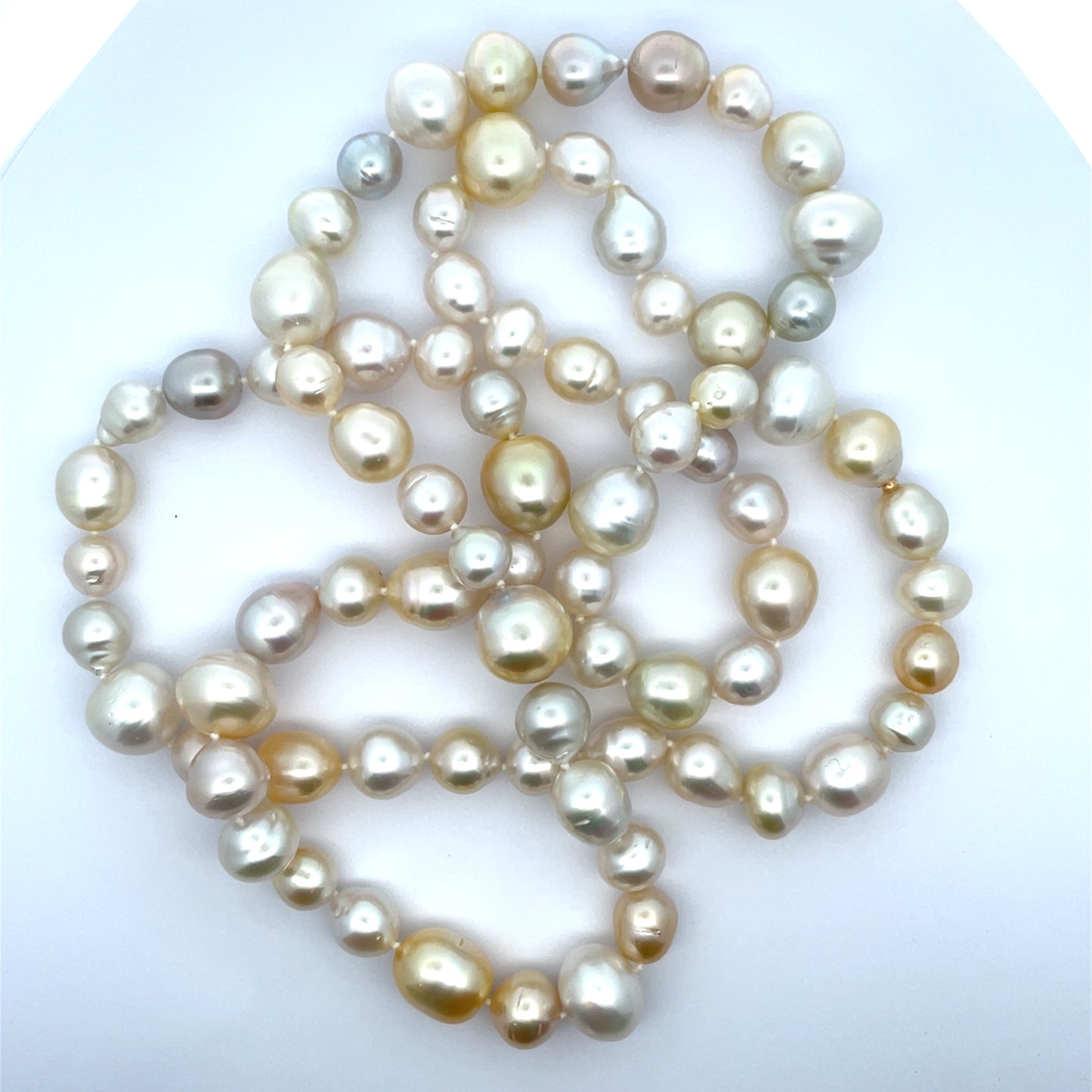 South Sea Pearl Necklace with 18ct Yellow Gold Clasp