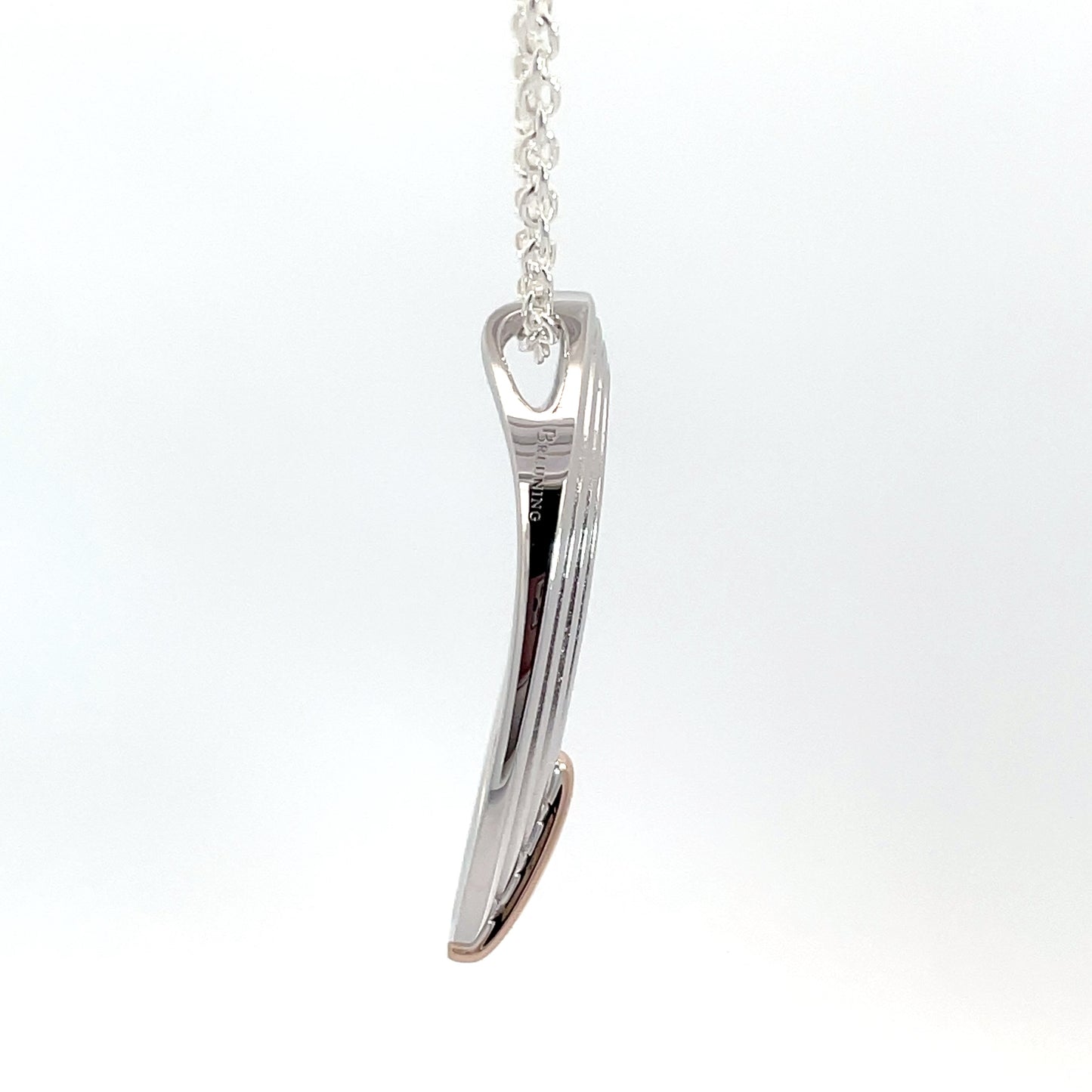 Sterling Silver Oval Pendant and Chain