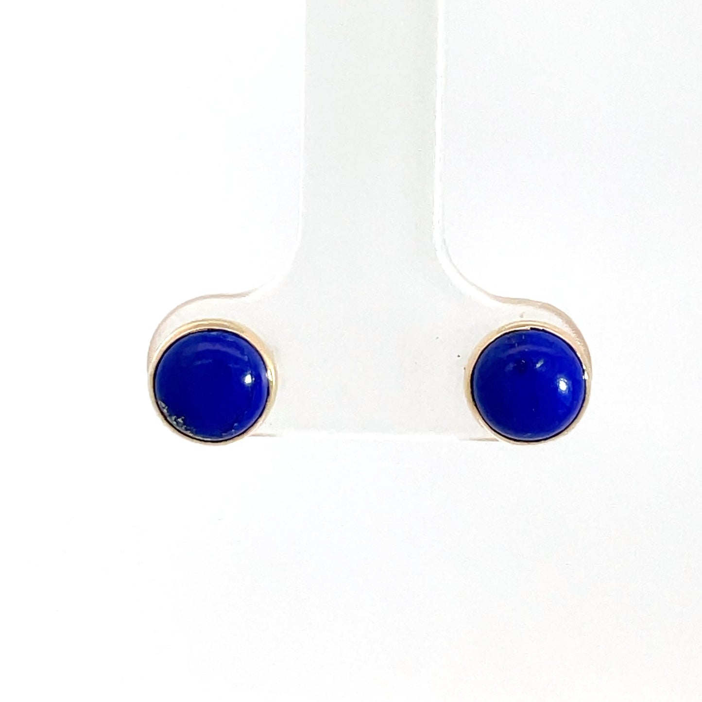 18ct Yellow Gold Lapis Stud Earrings