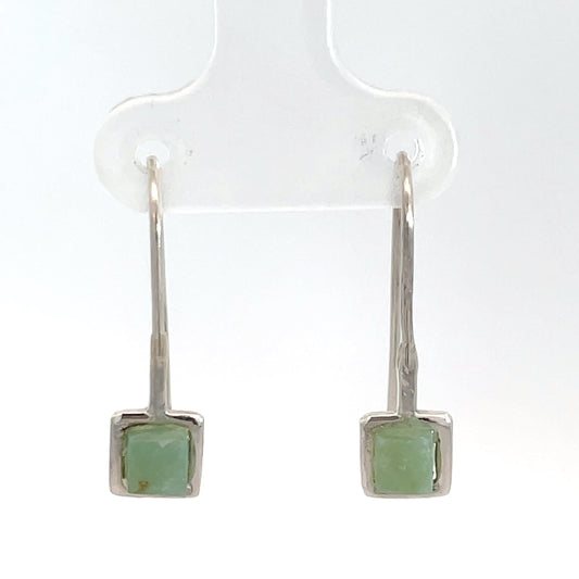 Sterling Silver Amazonite Hook Earrings