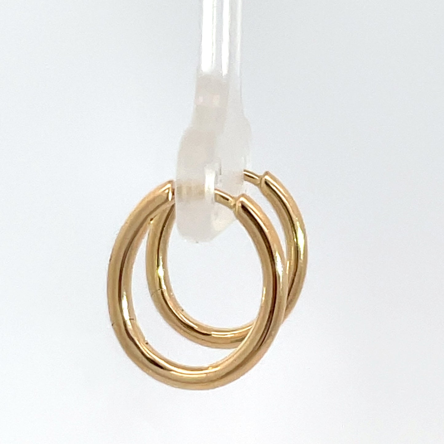 18ct Yellow Gold Oval Hoop Earrings