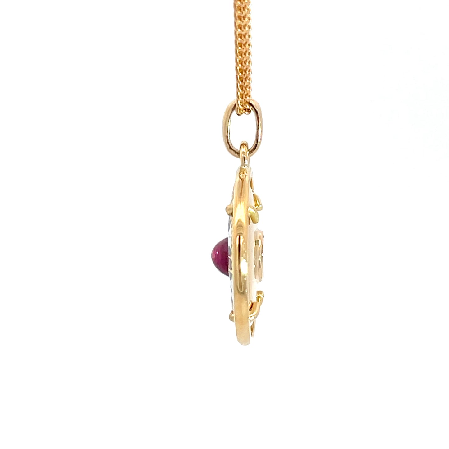 18ct Yellow Gold Tourmaline Pendant Pre Loved
