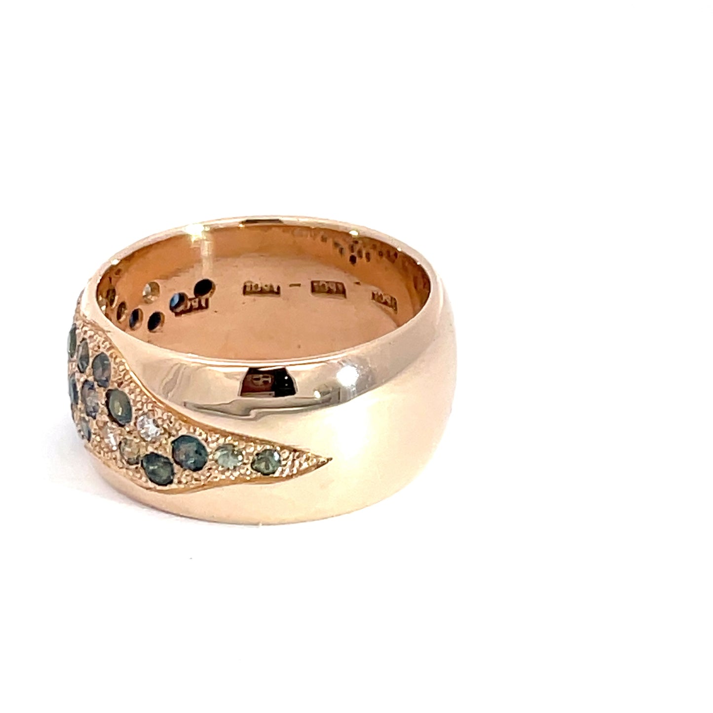 15ct Yellow Gold Sapphire and Diamond Ring Pre Loved