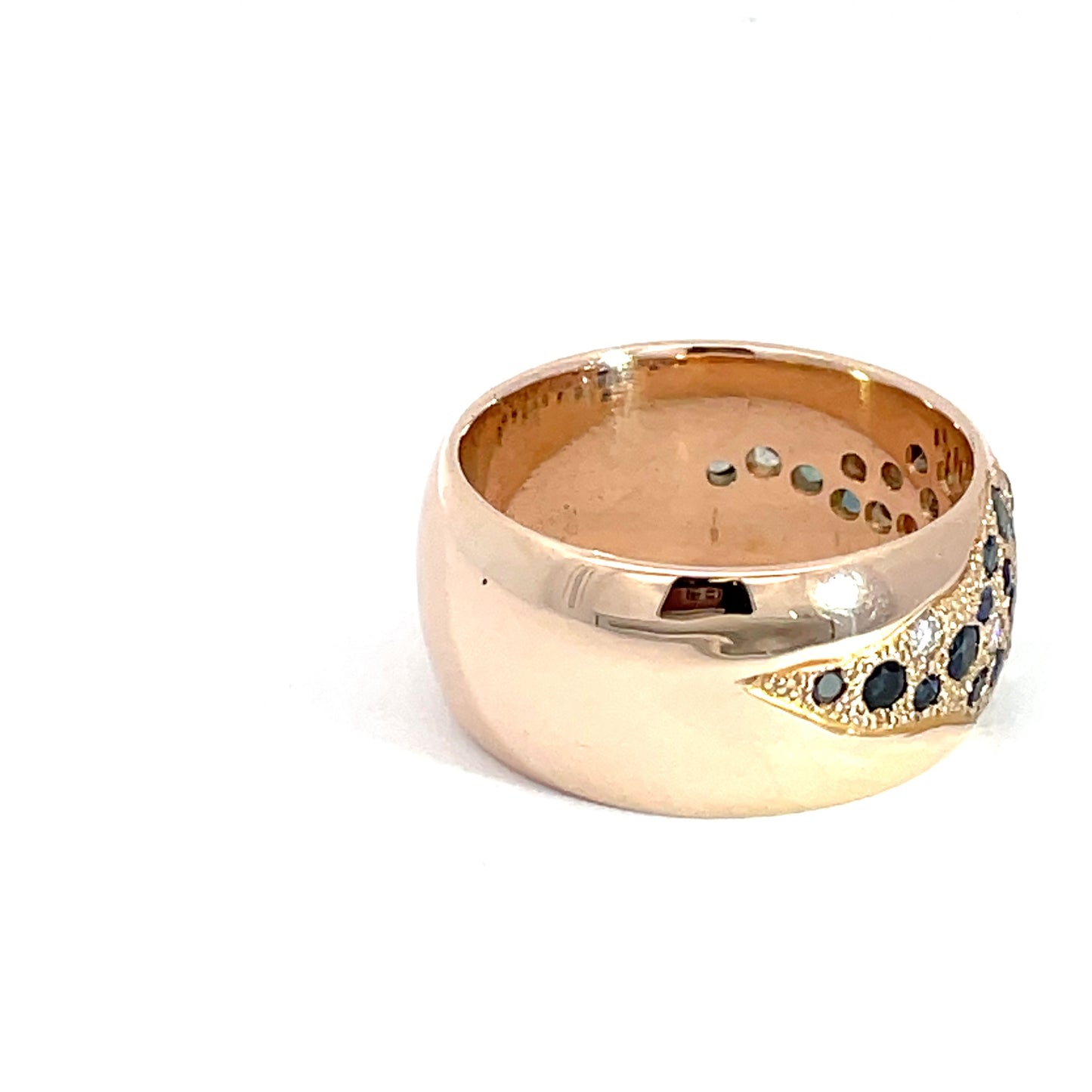15ct Yellow Gold Sapphire and Diamond Ring Pre Loved