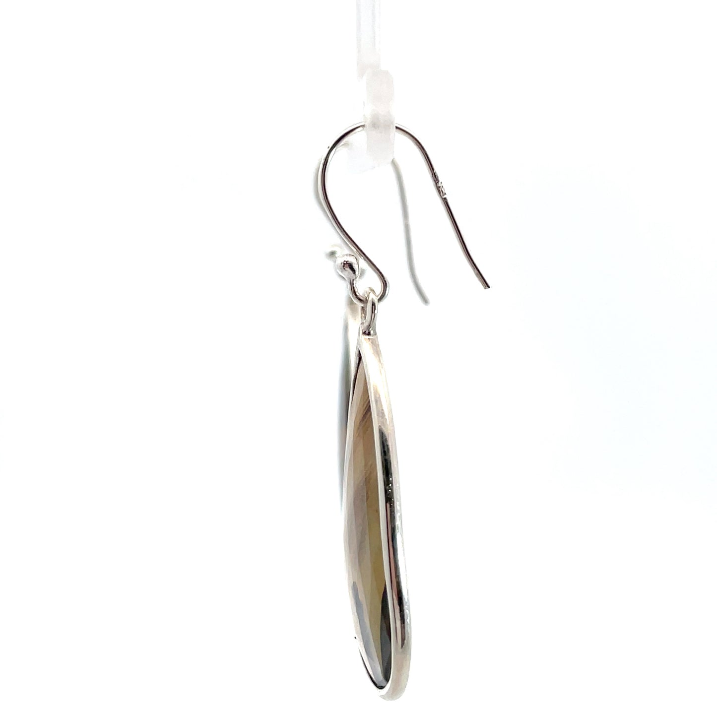 Sterling Silver Botswana Agate Drop Earrings