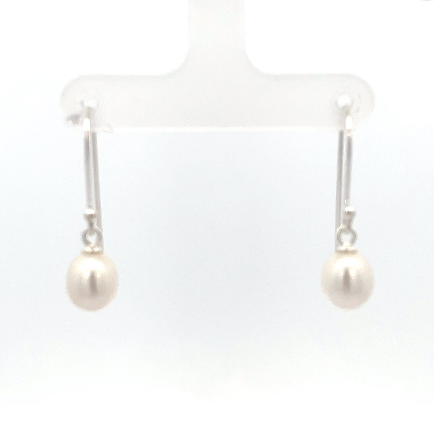 Sterling Silver Pearl Drop Earrings
