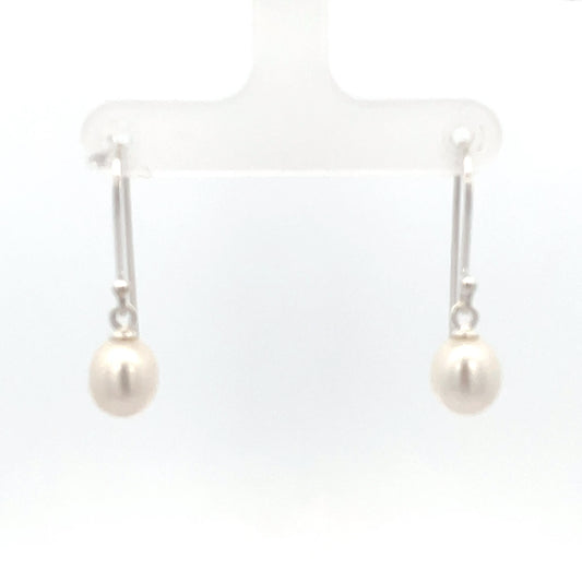Sterling Silver Pearl Drop Earrings
