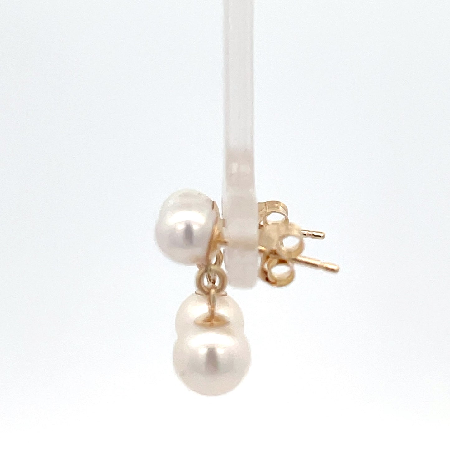 9ct Yellow Gold Pearl Drop Earrings