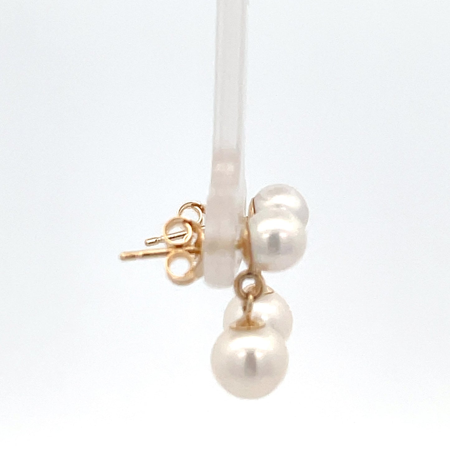 9ct Yellow Gold Pearl Drop Earrings