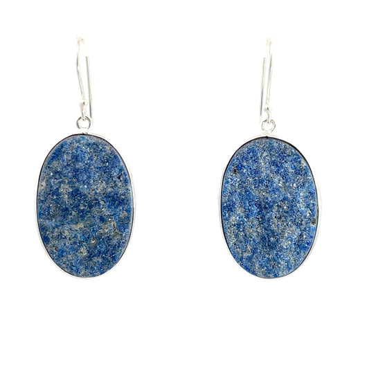 Sterling Silver Lapis Drop Earrings