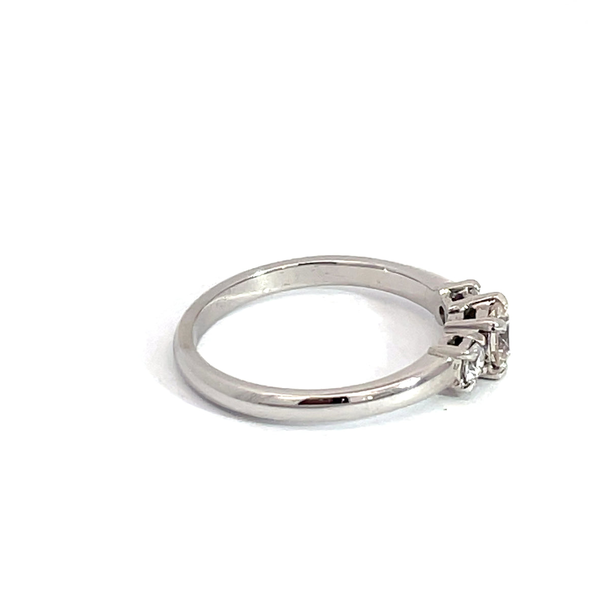 18ct White Gold Three Stone Diamond Ring Pre Loved