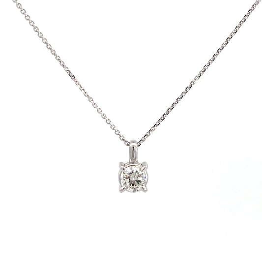 18ct White Gold Diamond Pendant and Chain