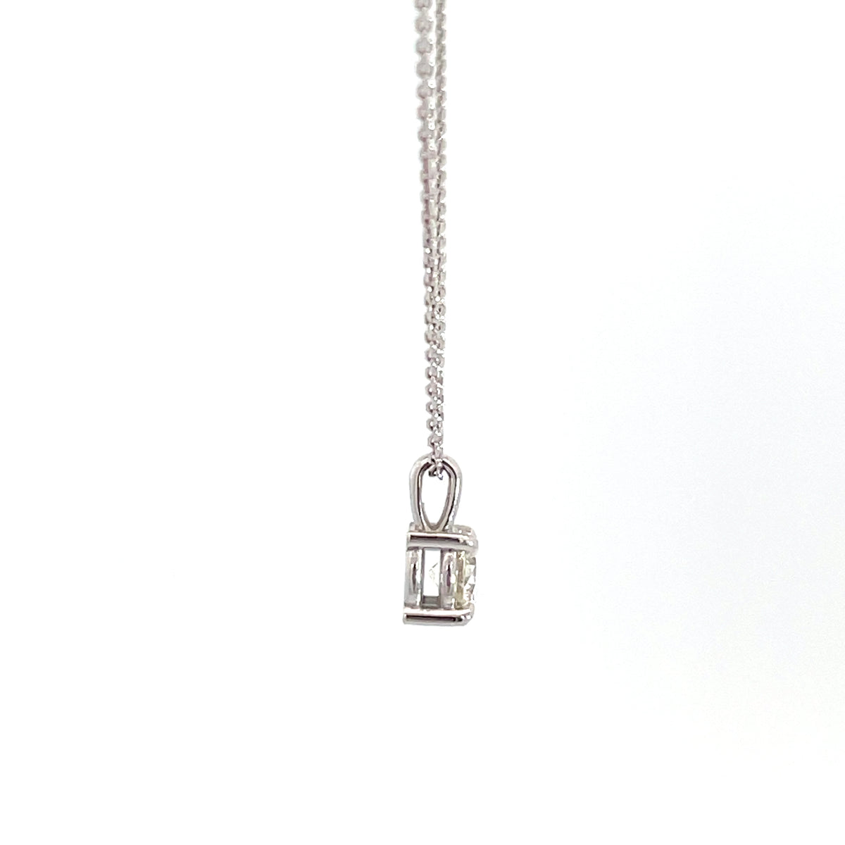 18ct White Gold Diamond Pendant and Chain