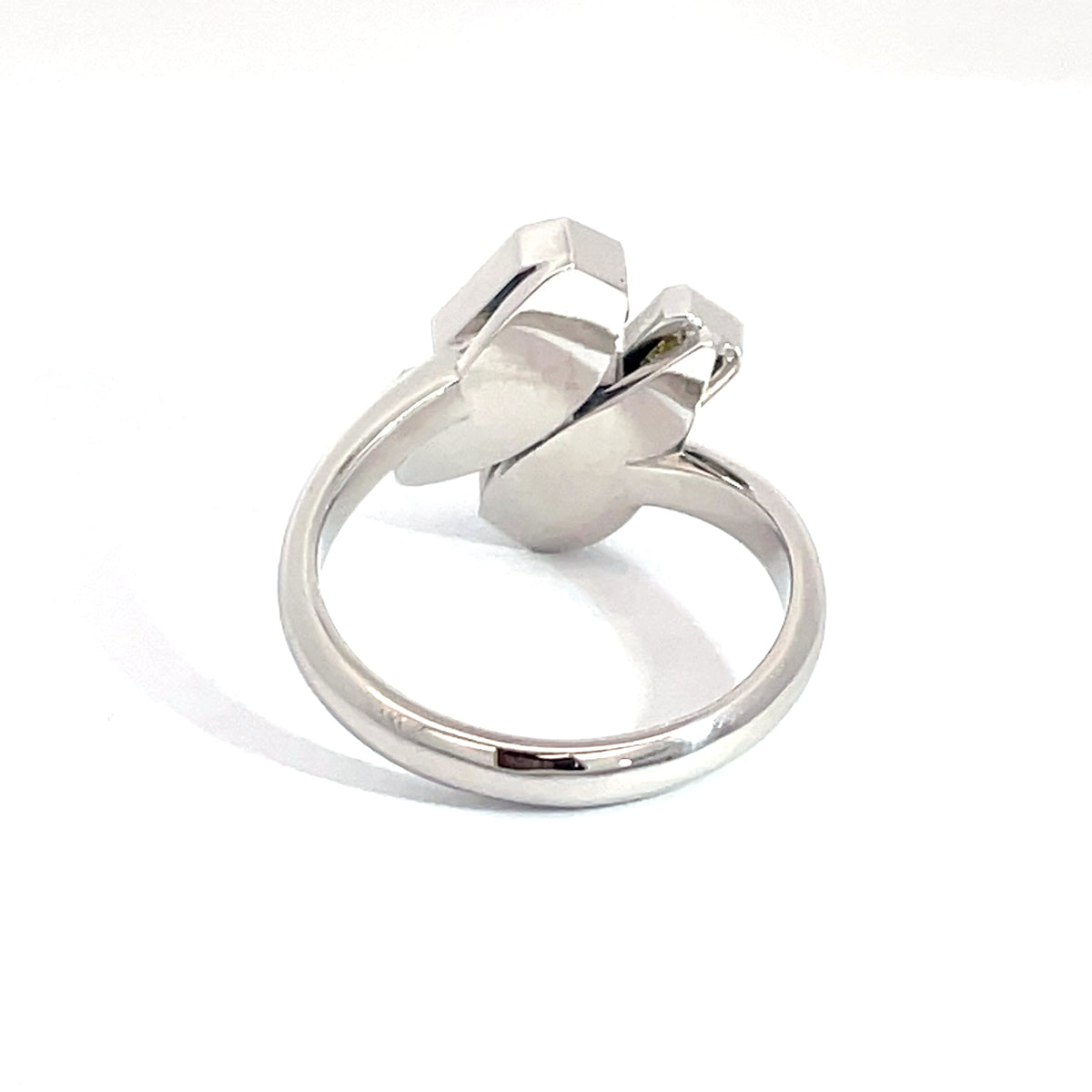 Two Boats 18ct White Gold Sapphire and Diamond Ring