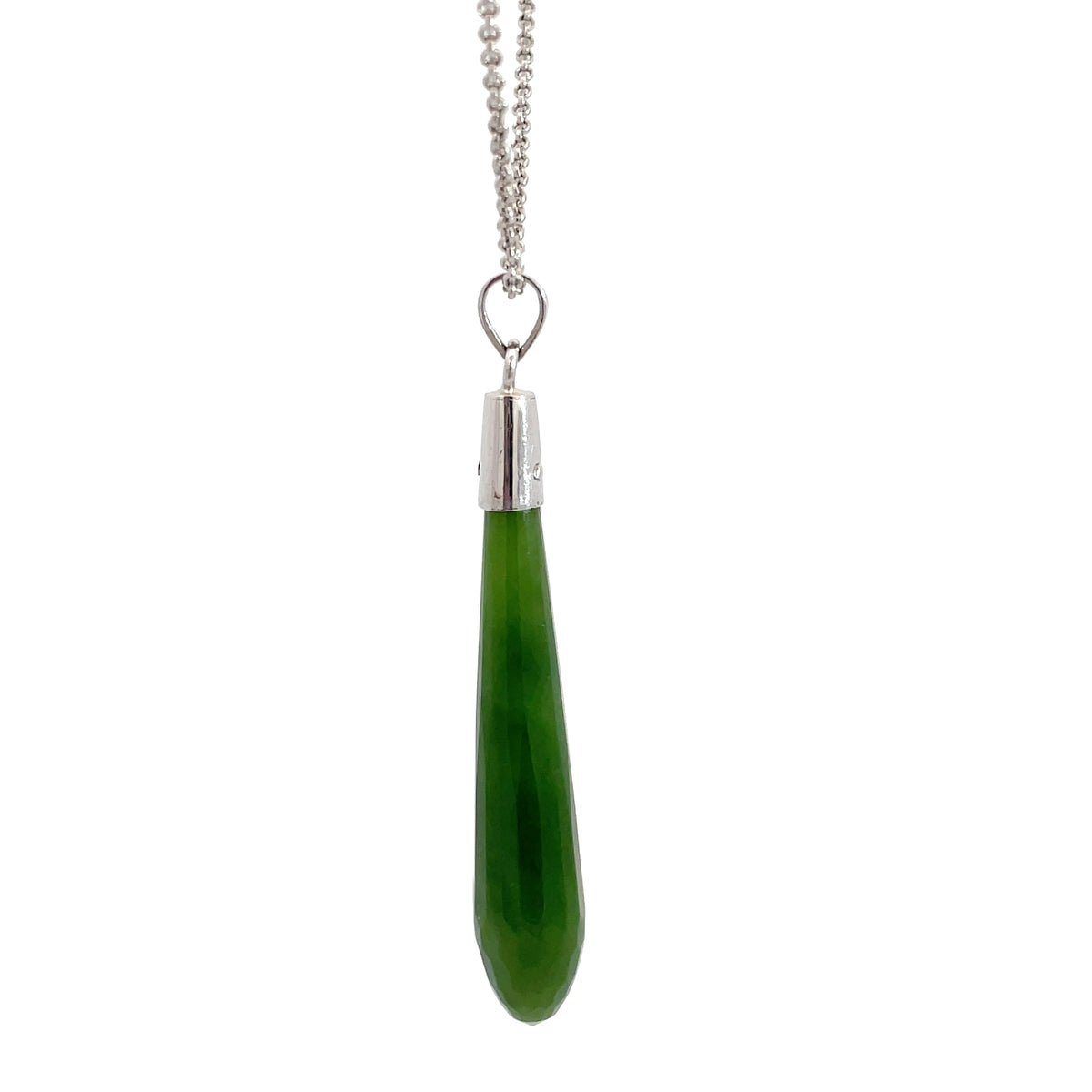 Greenstone Roimata Faceted Necklace