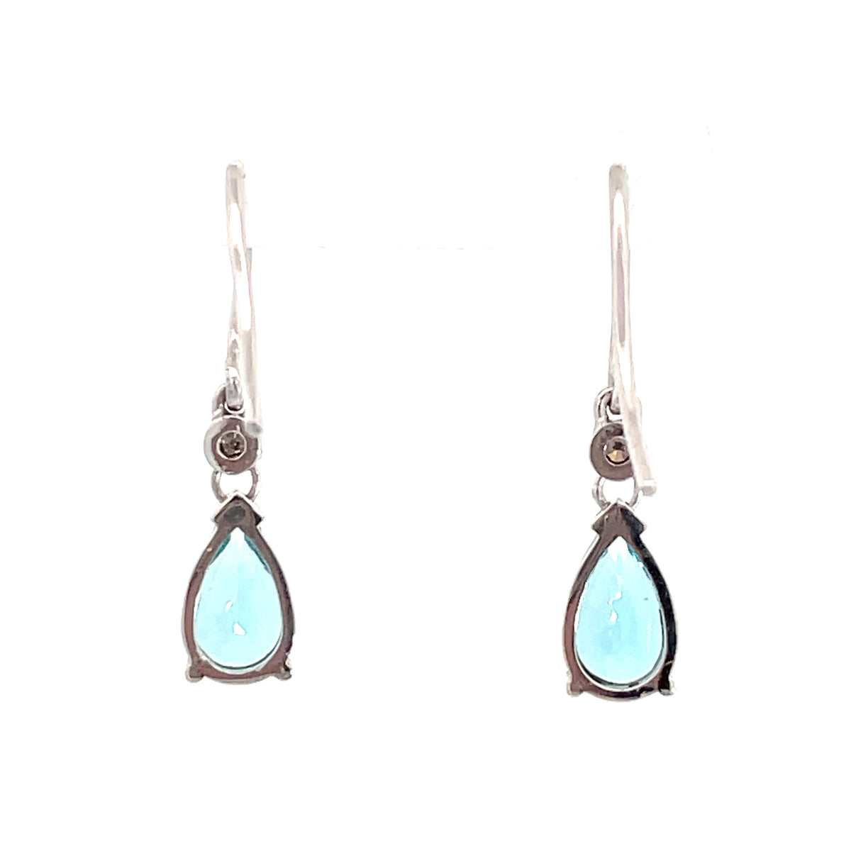 9ct White Gold Madagascar Apatite Drop Earrings