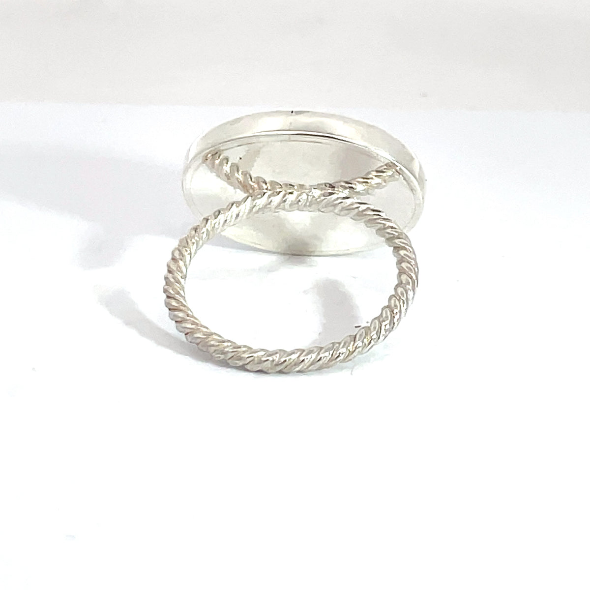 Sterling Silver Banded Agate Brown Ring