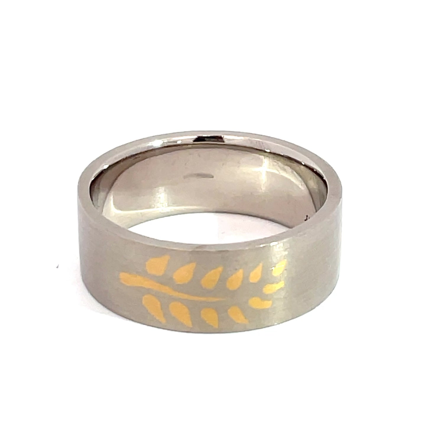 18ct White and Yellow Gold NZ Fern Ring