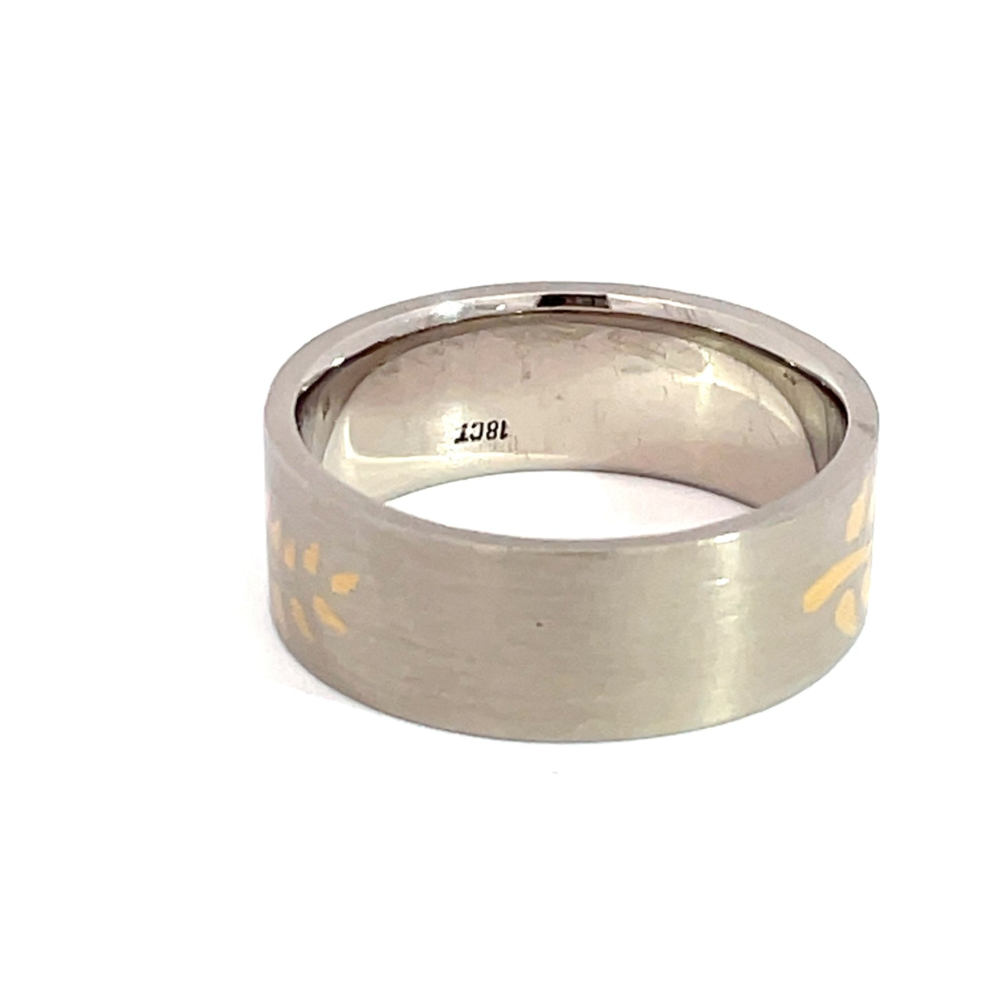 18ct White and Yellow Gold NZ Fern Ring