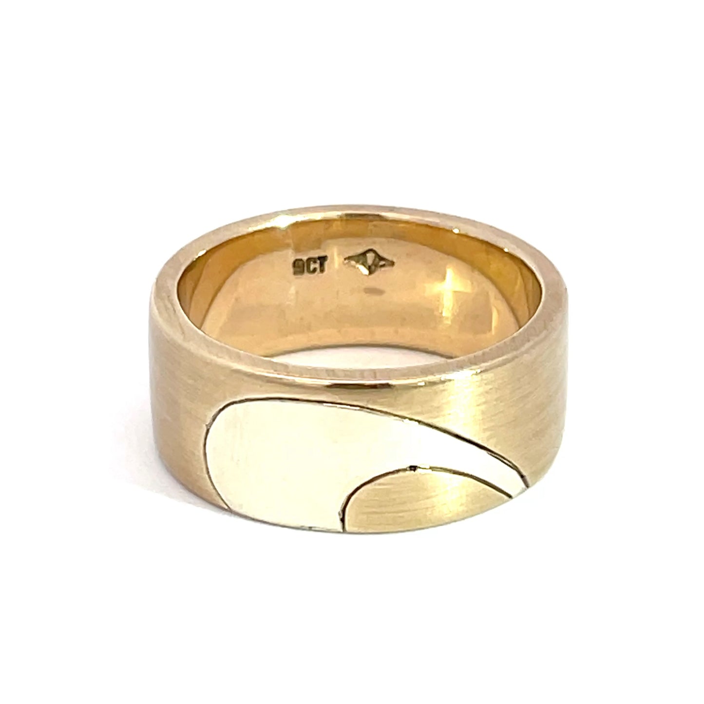 9ct Yellow and White Gold Kiwi Gents Ring