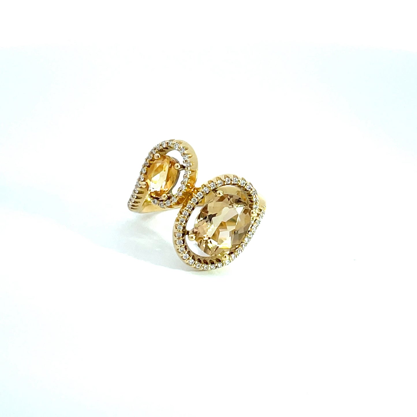 18ct Yellow Gold Champagne Quartz Ring