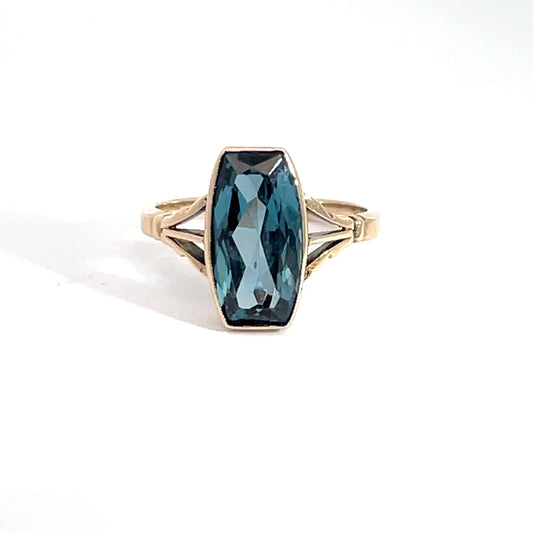 9ct Yellow Gold Zircon Ring Pre Loved