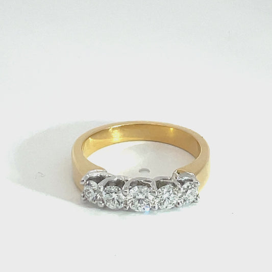 18ct White and Yellow Gold Diamond Ring