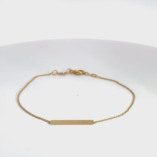 9ct Yellow Gold Bar Bracelet