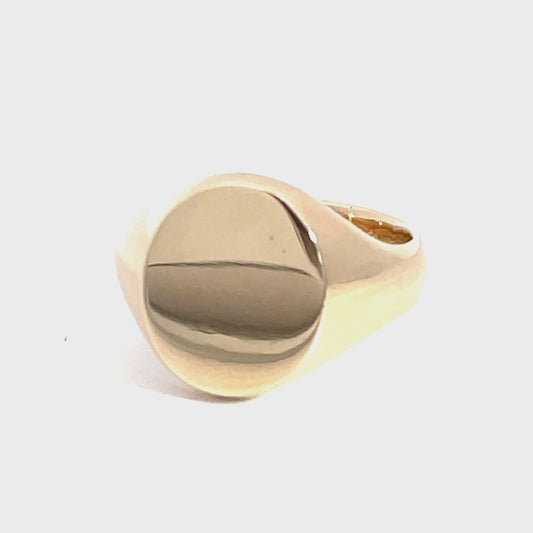 9ct Yellow Gold Gents Signet Ring