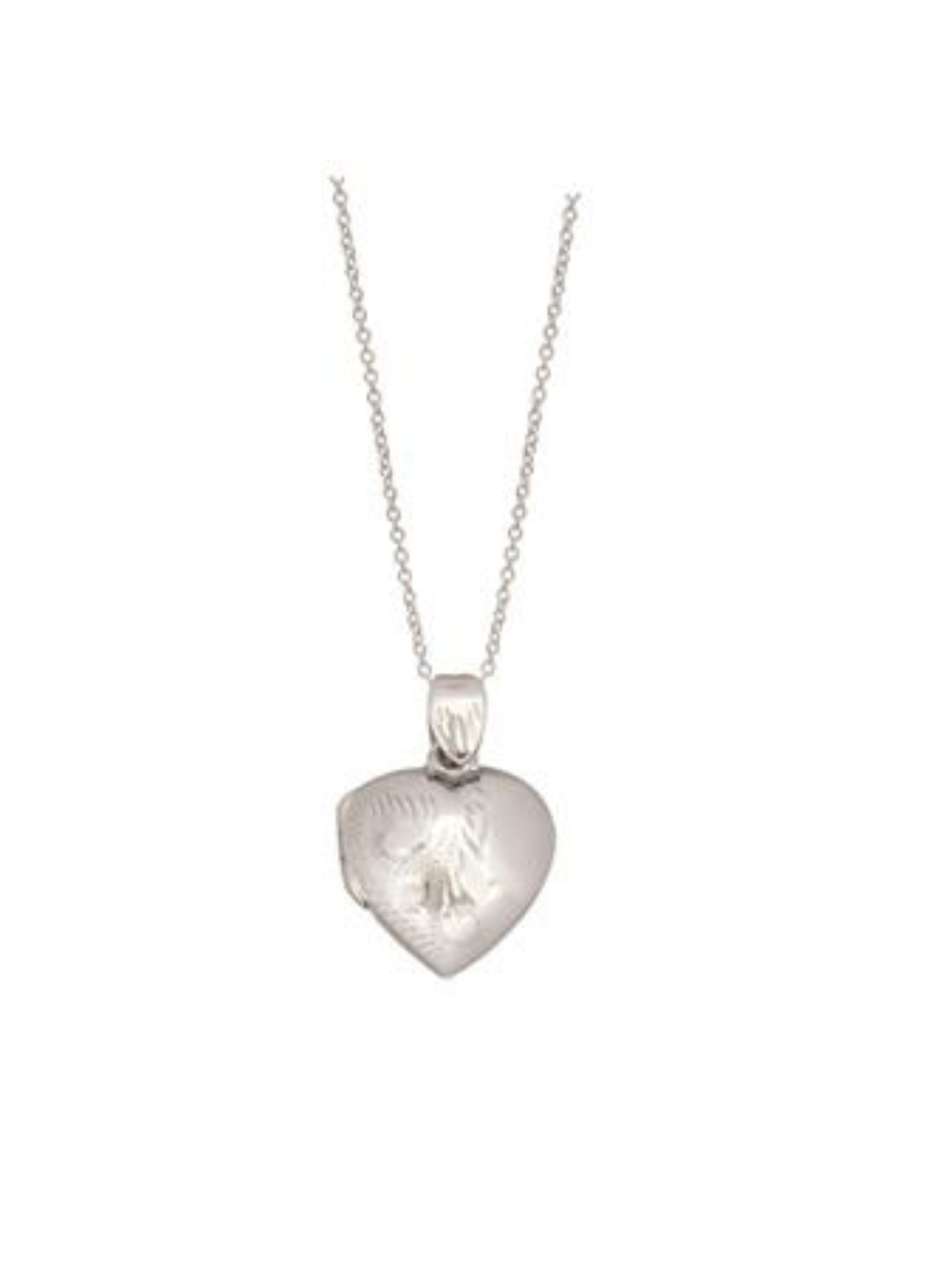 Sterling Silver Partly Engraved Locket